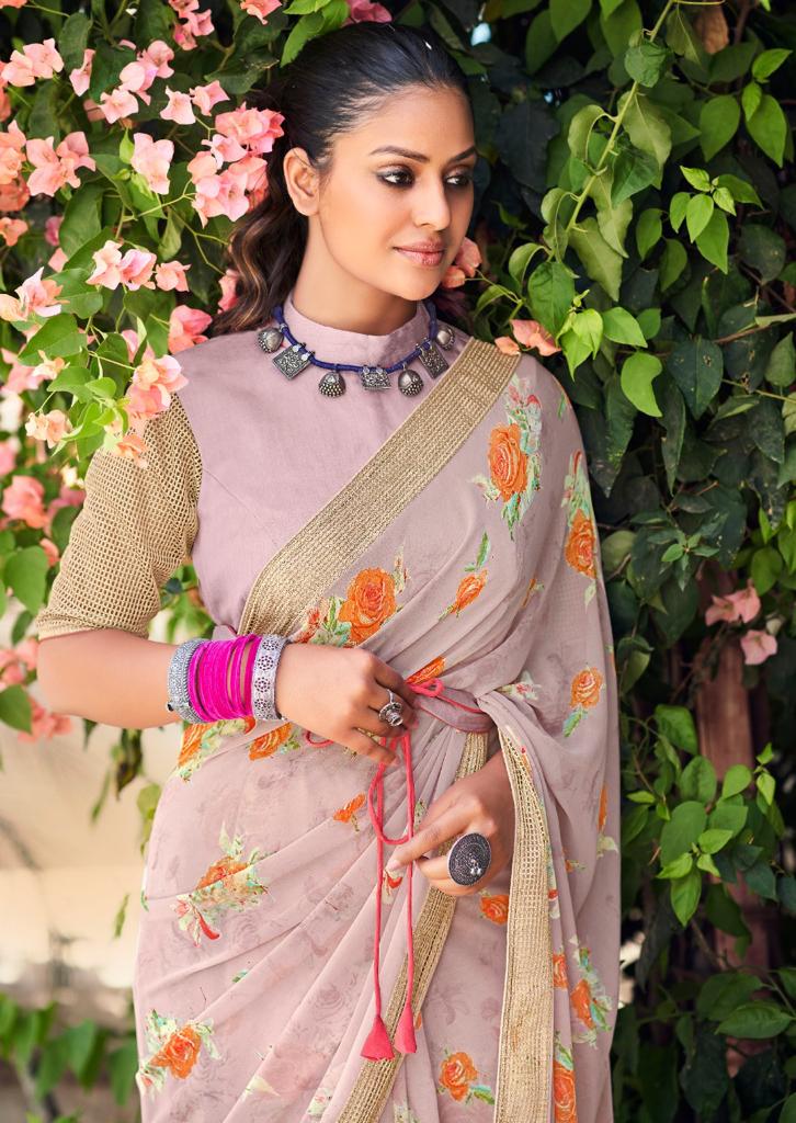 Kashvi Madhuri Latest Designer Ethnic Wear Georgette Saree Collection